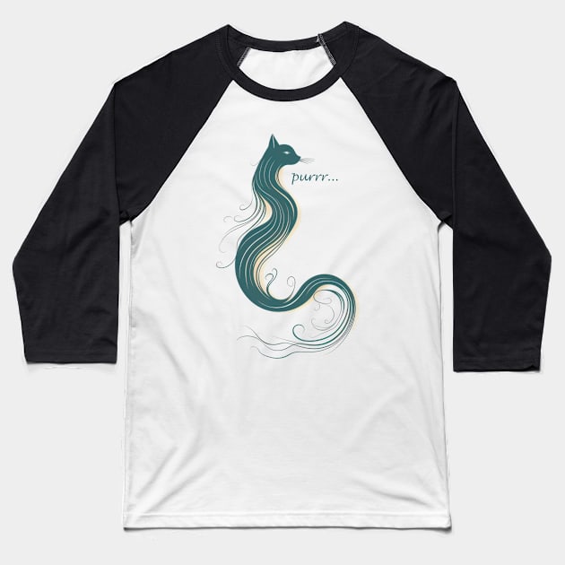 Cat Mermaid Baseball T-Shirt by Relatable Expression